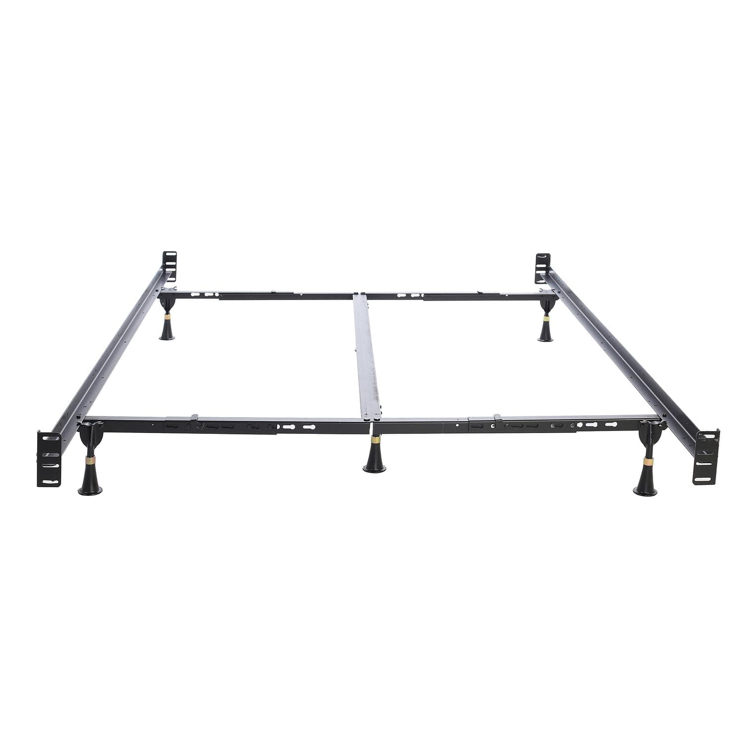 Hollywood Bed Frames Bed Frame with Headboard/Footboard Attachment/6 Legs and Adjustable Glides, Queen/Eastern King