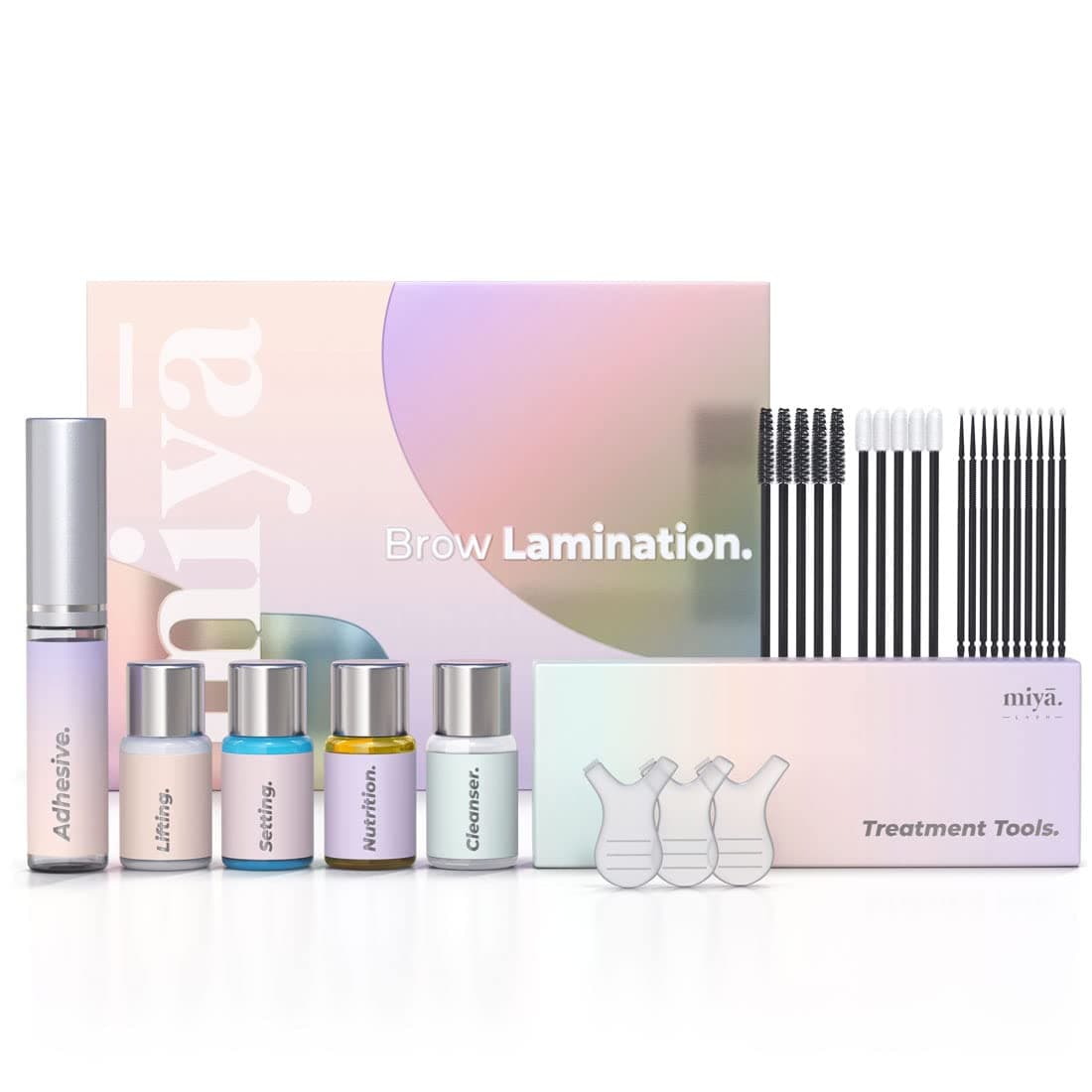 Brow Lamination Kit | Professional Eyebrow Lamination with Keratin | DIY Brow Lift Kit | Fuller, Thicker Brows for 6 weeks | Easy to Use | Includes Instruction, Treatment Tools & Brushes