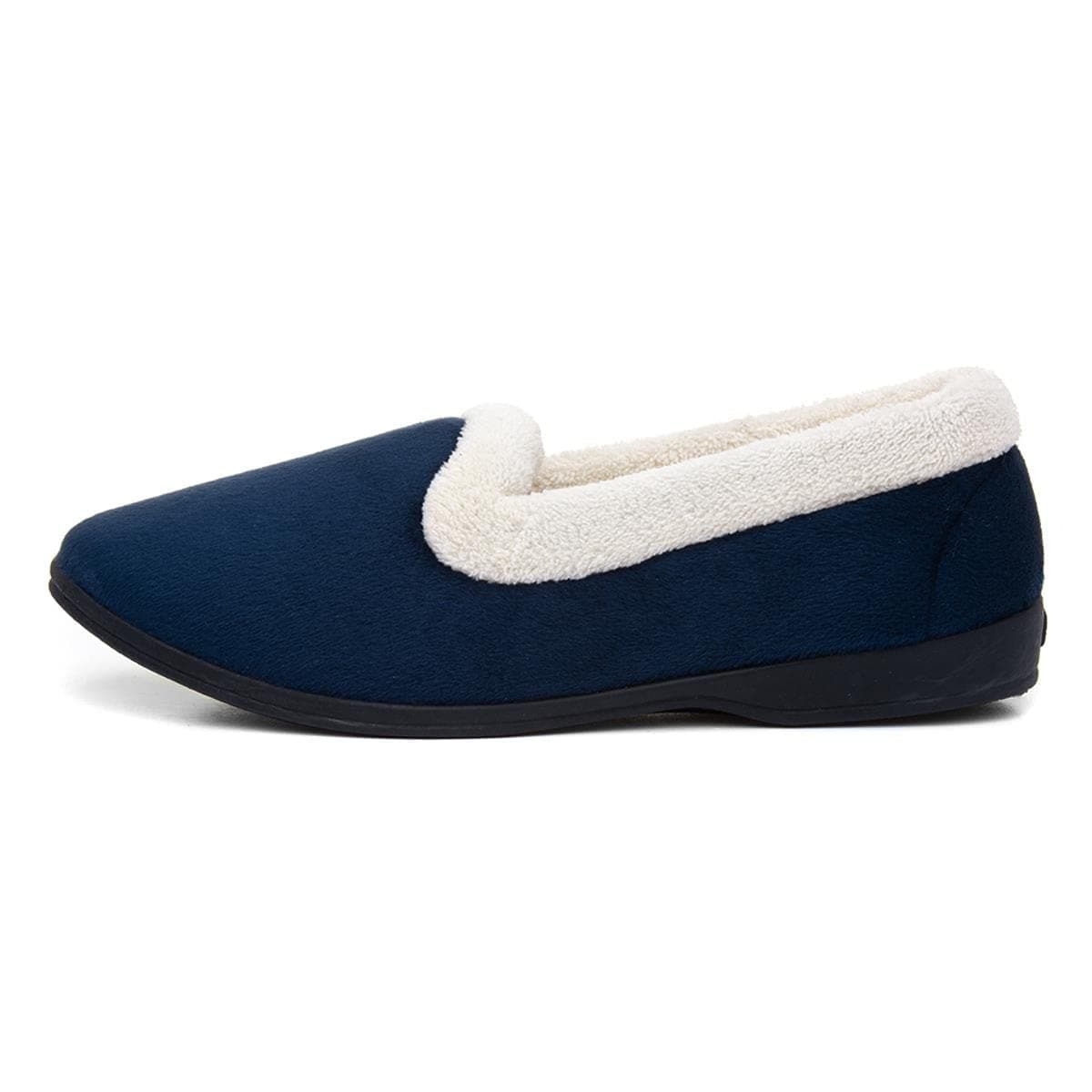 Womens Navy Full Slipper
