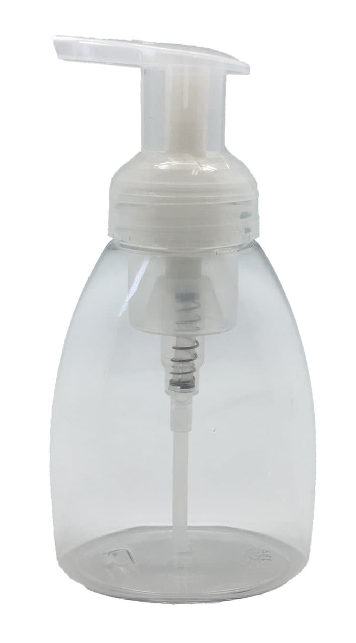 250 ML Clear Plastic Bottle with Foam Soap Pump