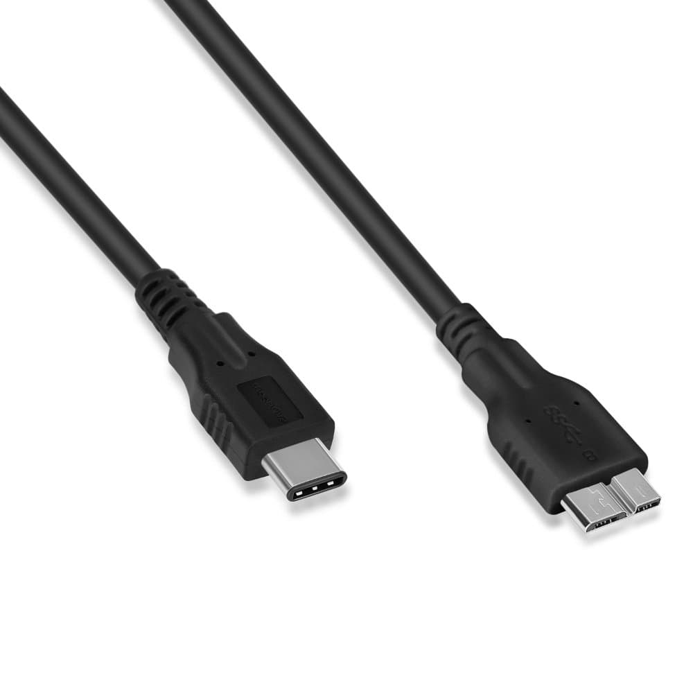USB 3.1 Type-C to USB 3.0 Micro-B Cable, for MacBook 2015, Chromebook Pixel 2015, Chromebook Pixel 2015, Nexus 5X/6P and Other Type-C Devices, 12in/30cm Black