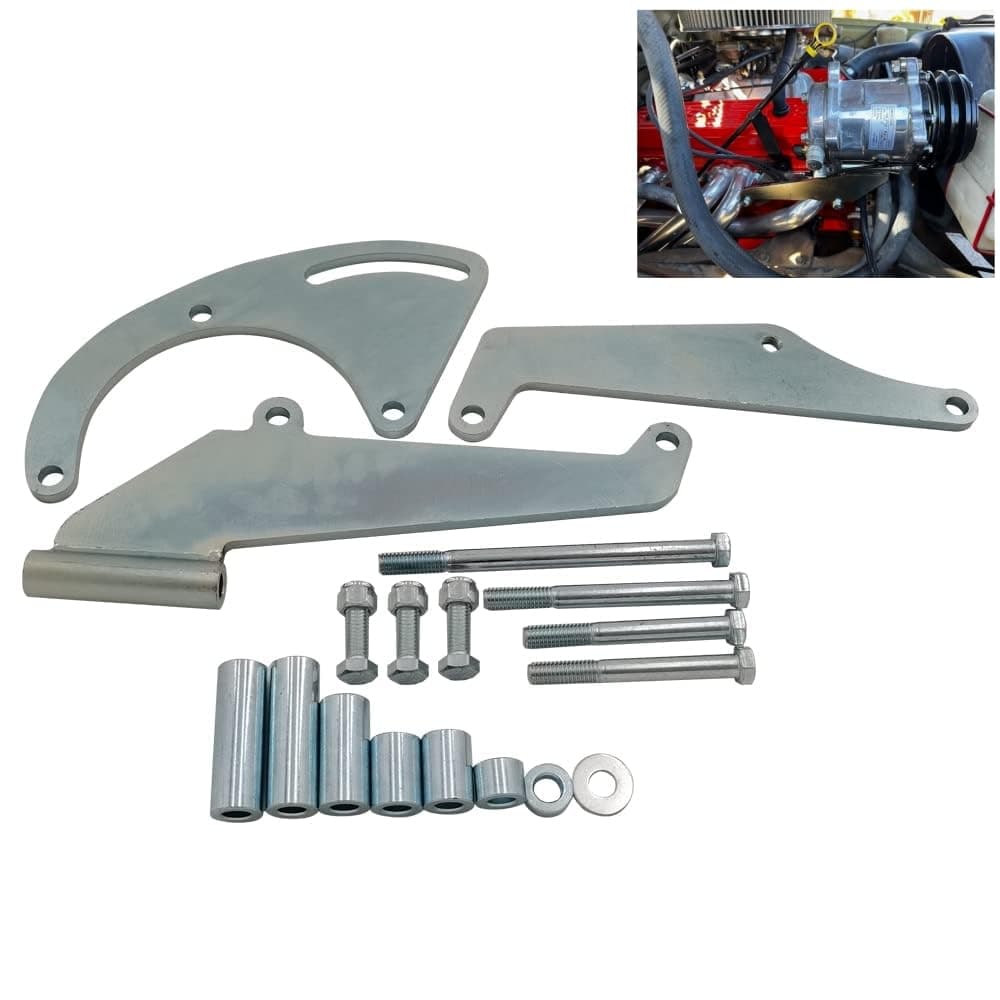 Compatible with Small Block Chevy A/C Air Conditioning Compressor Mounting Bracket SBC LWP