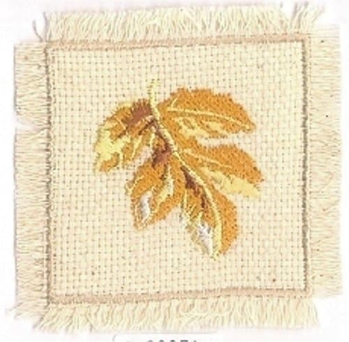 Yellow Planetree Maple Leaf Embroidery Applique Patch