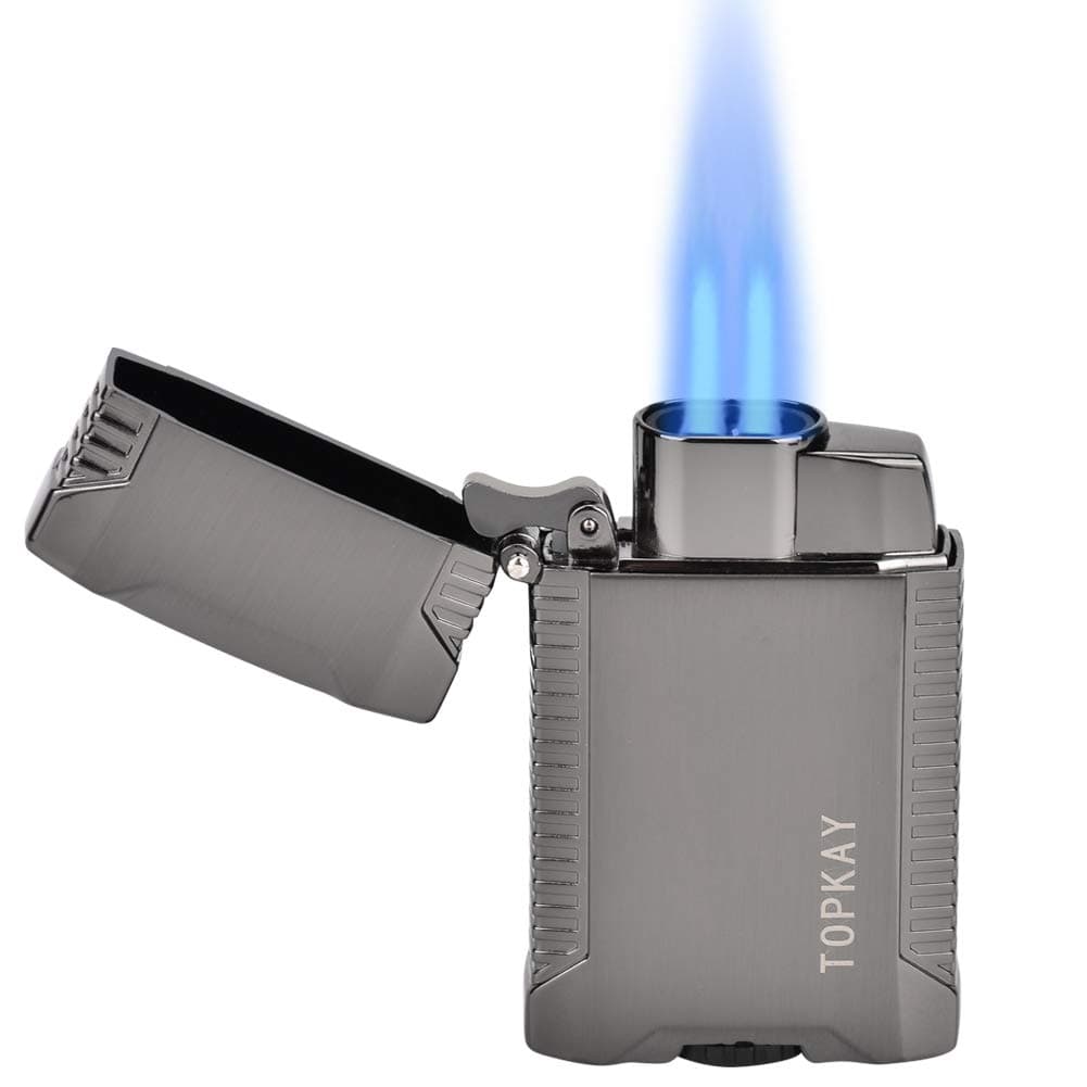 Torch Lighter, Butane Lighter, Windproof Double Jet Flame Torch Lighter, Refillable Gas Lighter, Cool Pocket Lighter (Double Torch)