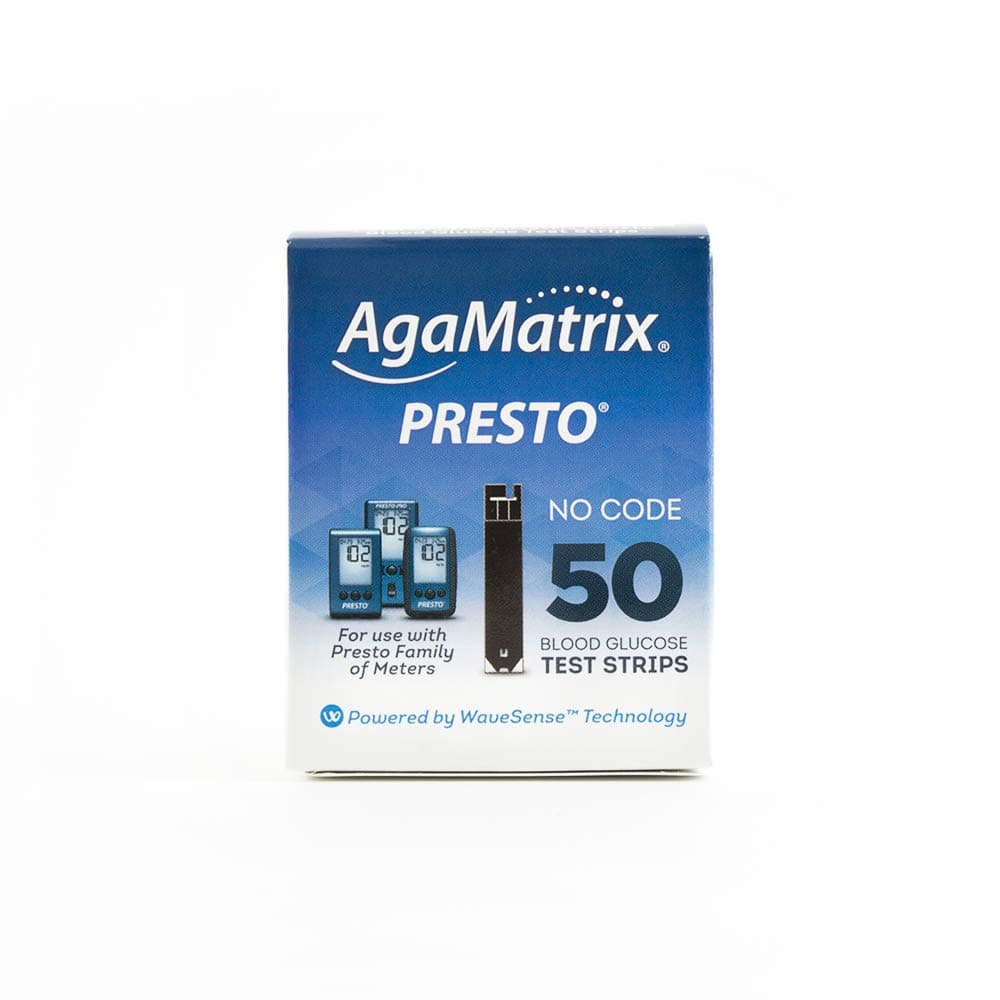 AgaMatrix WaveSense Presto Test Strips, 50 Count Box