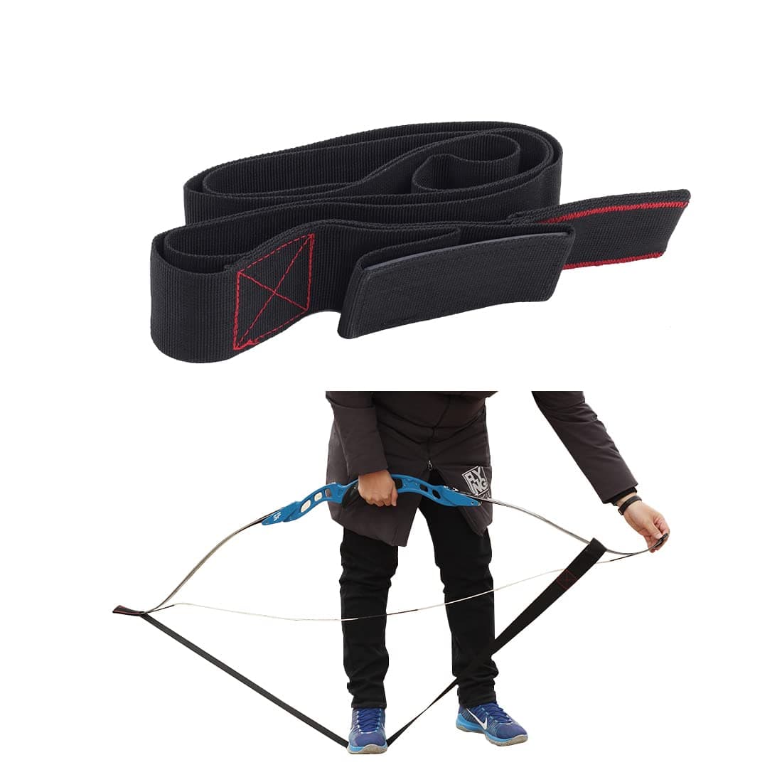 Archery Recurve Bow Stringer Tool Bow Stringer Protective Limbsaver Sringer for Longbow Accessories