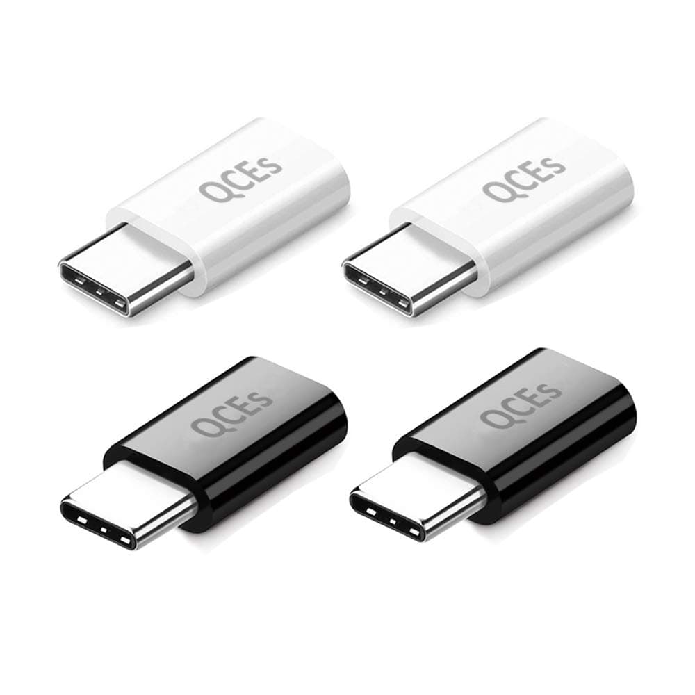 Micro USB to USB C Adapter 4Pack, Micro USB Female to USB-C Male OTG Adapter Fast Charging Compatible with iPhone 15 Pro Plus, Samsung Galaxy, Type-C Phones, Tablets