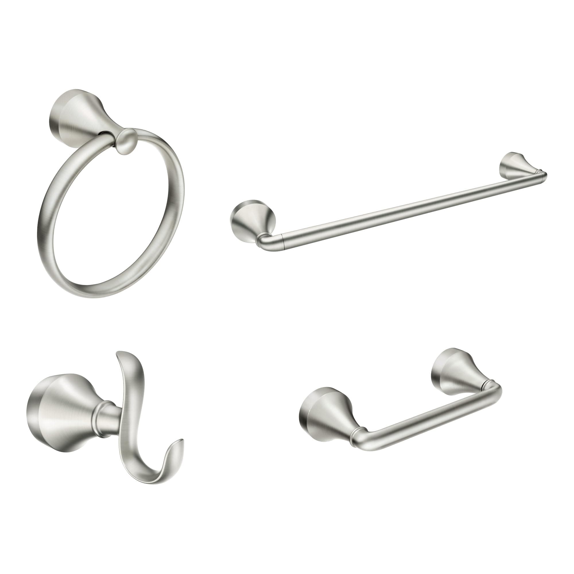 Moen Wellton 4-piece Bath Hardware Set - Default Title