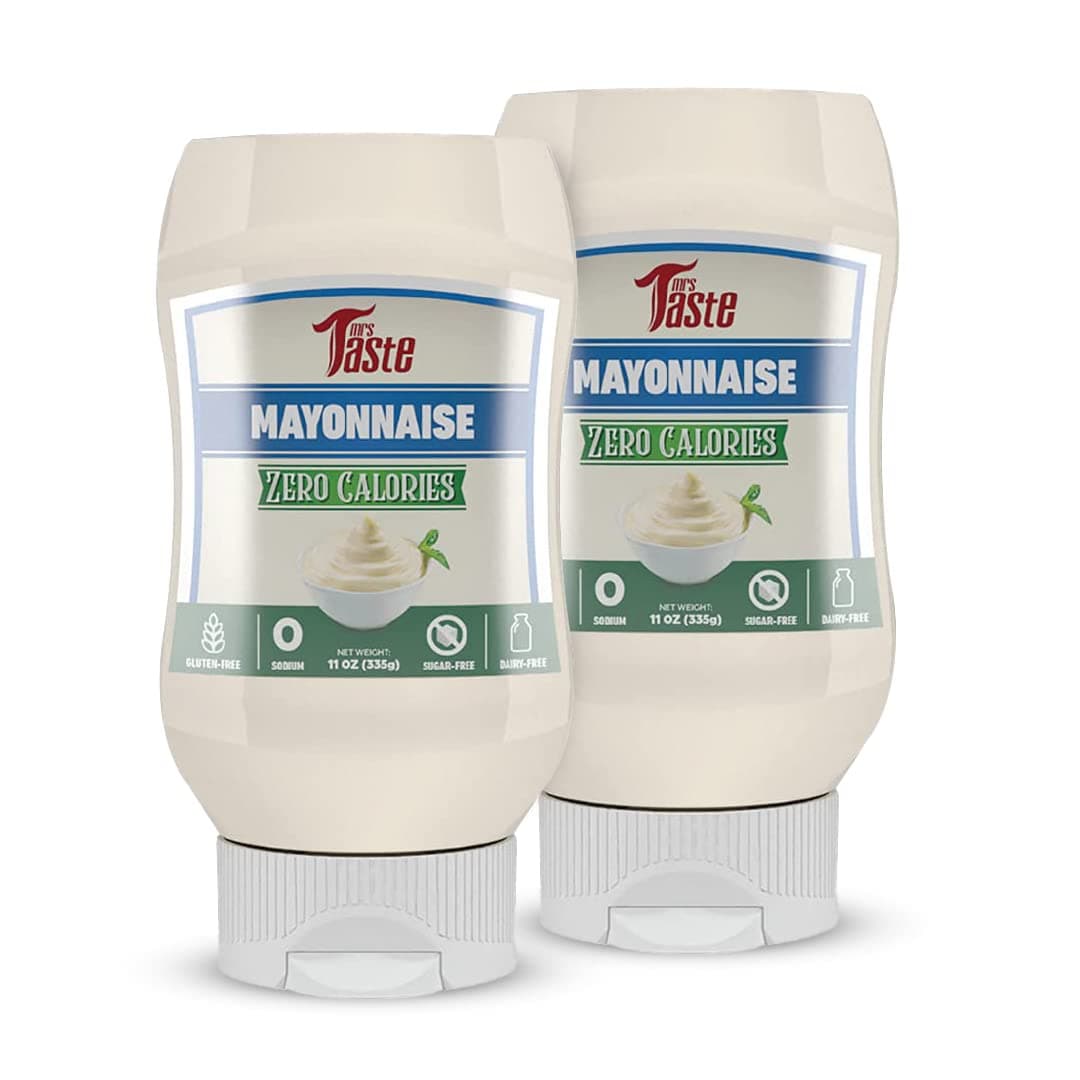 Multi-Pack Sugar Free Mayo, Zero Calories, Zero Sodium, Zero Sugar, High Fiber, Keto Friendly, Paleo Friendly, Condiments and Sauces (2 Pack, Mayo)
