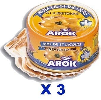 Arok Scallops Gratin with Shells - x 3 can