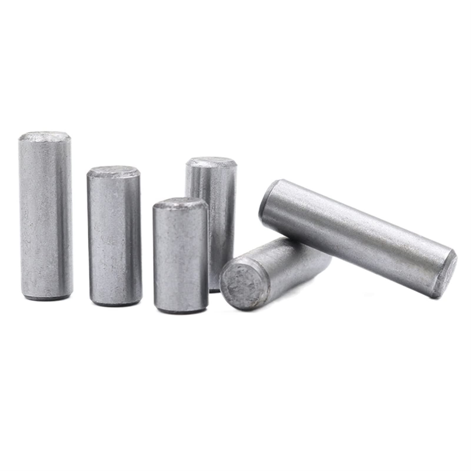 Q-W Dowel Cylindrical Pin Solid Locating Pin M3 M4 M5 M6 M8 A3 Carbon Steel for DIY Shelving Supports for Cabinet Sections QXY-DW (Diameter : M6, Length : 34mm (20pcs))