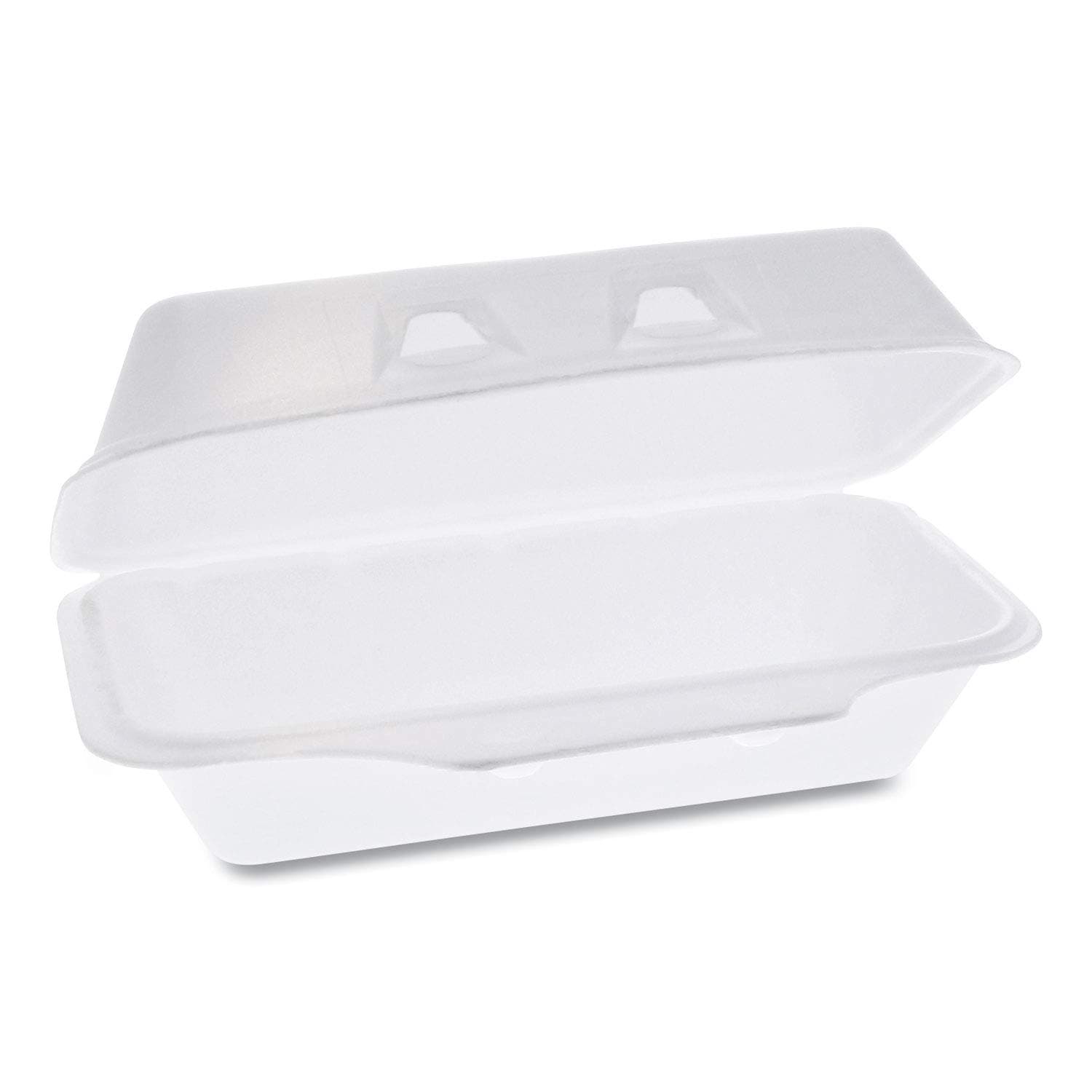 Pactiv Evergreen SmartLock Foam Hinged Lid Container, Medium, 8.75 x 4.5 x 3.13, White, 440/Carton