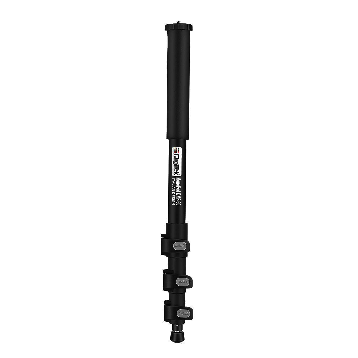 (DMP 60N) Professional Monopod with 4 Extendable Sections & Dual Mount Thread Adapter (1/4inch and 3/8inch), Load Upto: 5 kgs, Max. Operating Height: 5.15 Feet (Black)