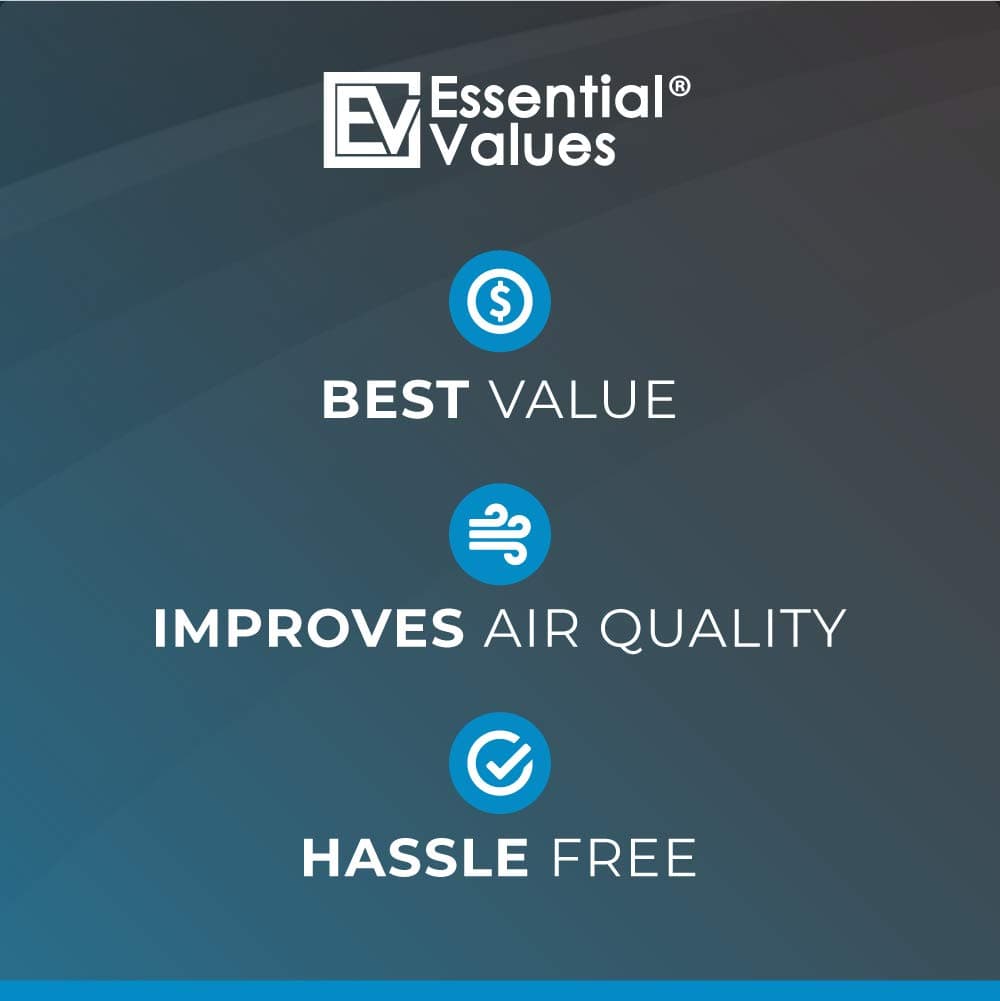 Essential Values 12 Pack Dryer Filter Replacement - Compatible with Better Vent Indoor Dryer Vent (60 Dryer Loads Total)