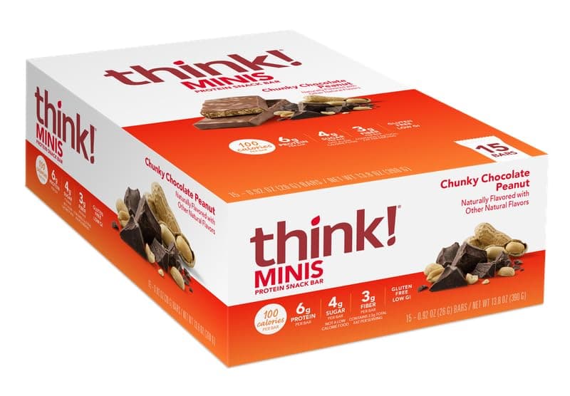 think!Minis, Chunky Chocolate Peanut, 15 Count