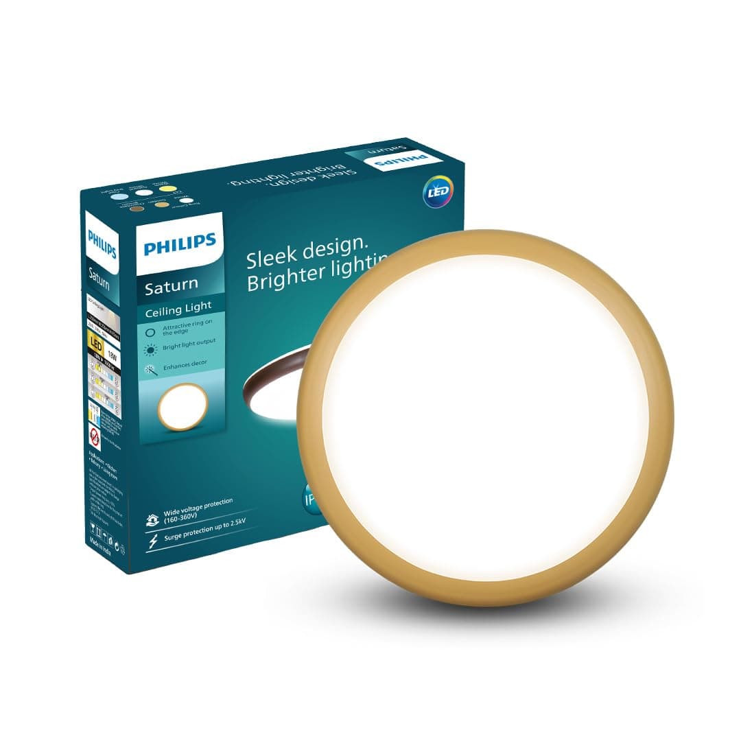 Philips 18W LED Surface Ceiling Light | Decorative Saturn Ceiling Light for Home| Warm White, Pack of 1
