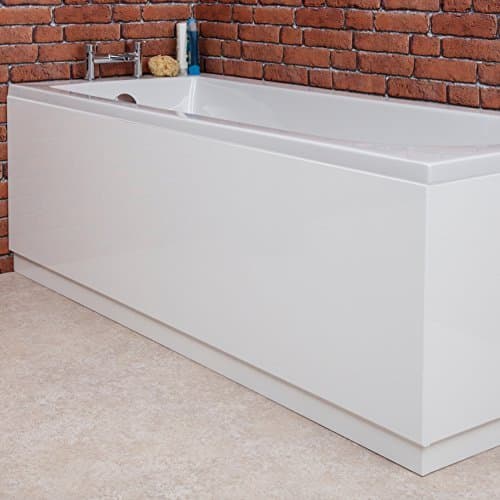 BPW150 Linx Universal Front Side Bath Panel Moisture Resistant Wooden MDF with Adjutable Plinth-1500mm, White