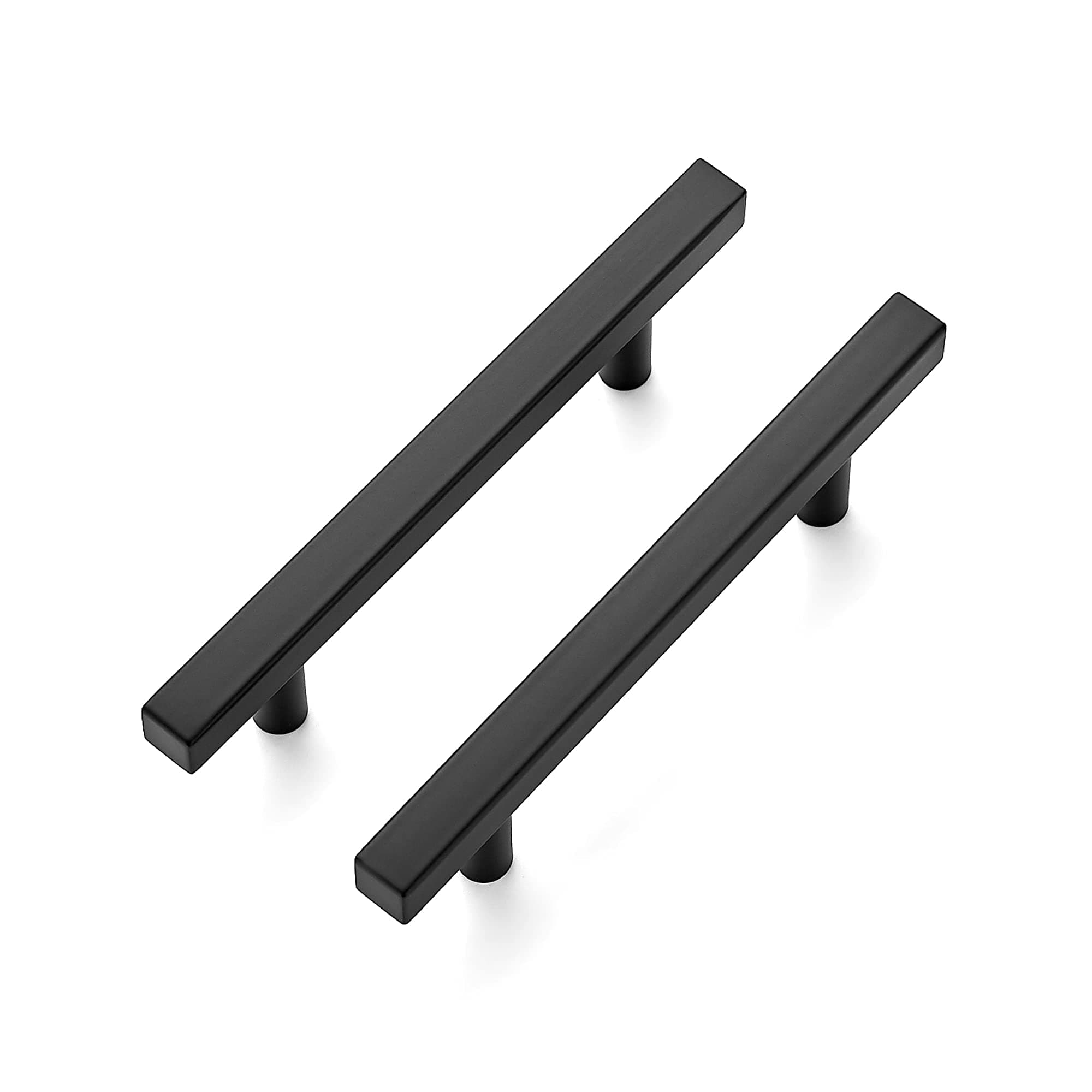 Ravinte 30 Pack 6'' Square Cabinet Pulls Matte Black Stainless Steel Kitchen Drawer Pulls Cabinet Handles 6”Length, 3-3/4” Hole Center