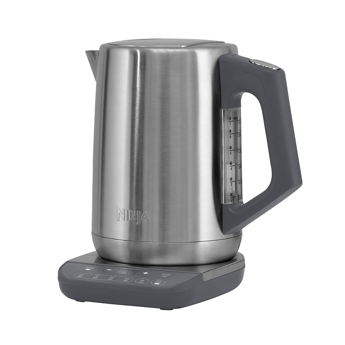 Perfect Temperature Kettle, 1.7L, with Temperature Control, LED Display, Easy to Use Kettle with Rapid Boil and Temperature Hold, Stainless Steel KT201UK