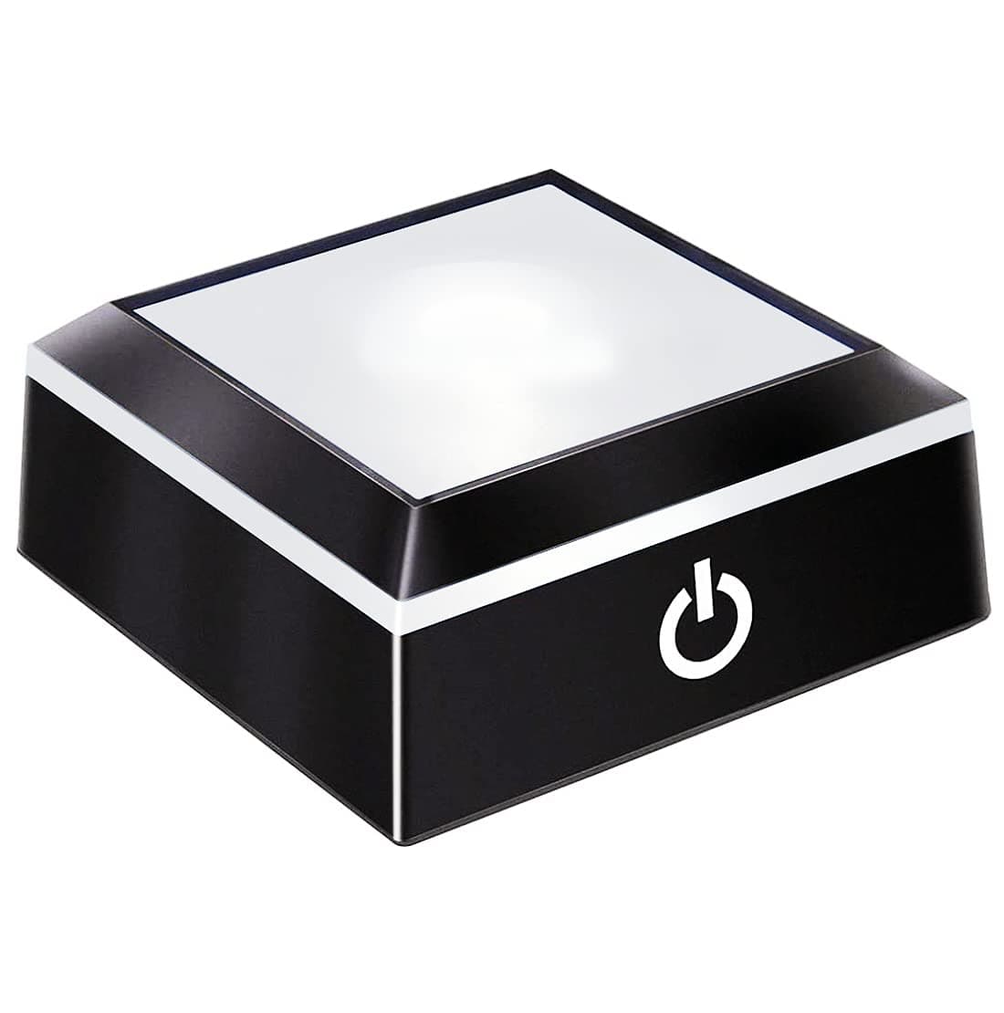 EUSTUMA LED Light Base Non-Slip Square Display Stand In A Variety of Colors,Suitable for Glass Crystal Spherical Artwork (Flat Top Surface)