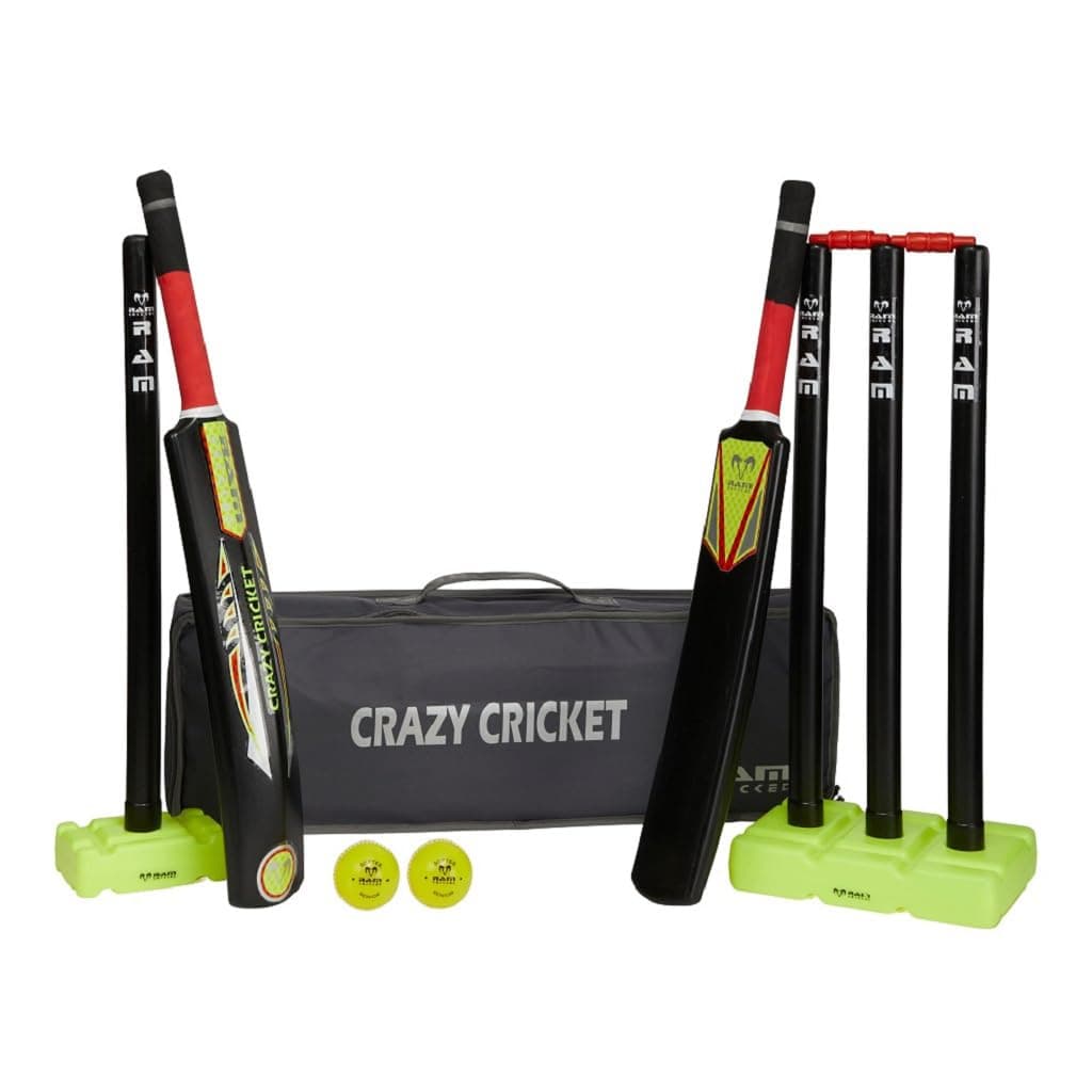 Ram Cricket Crazy Cricket Sets – Senior & Junior for ages +9 years old – High Performance & Durable Kwik Cricket Style Set for Training, Cricket Matches, Garden, Beach, or Park