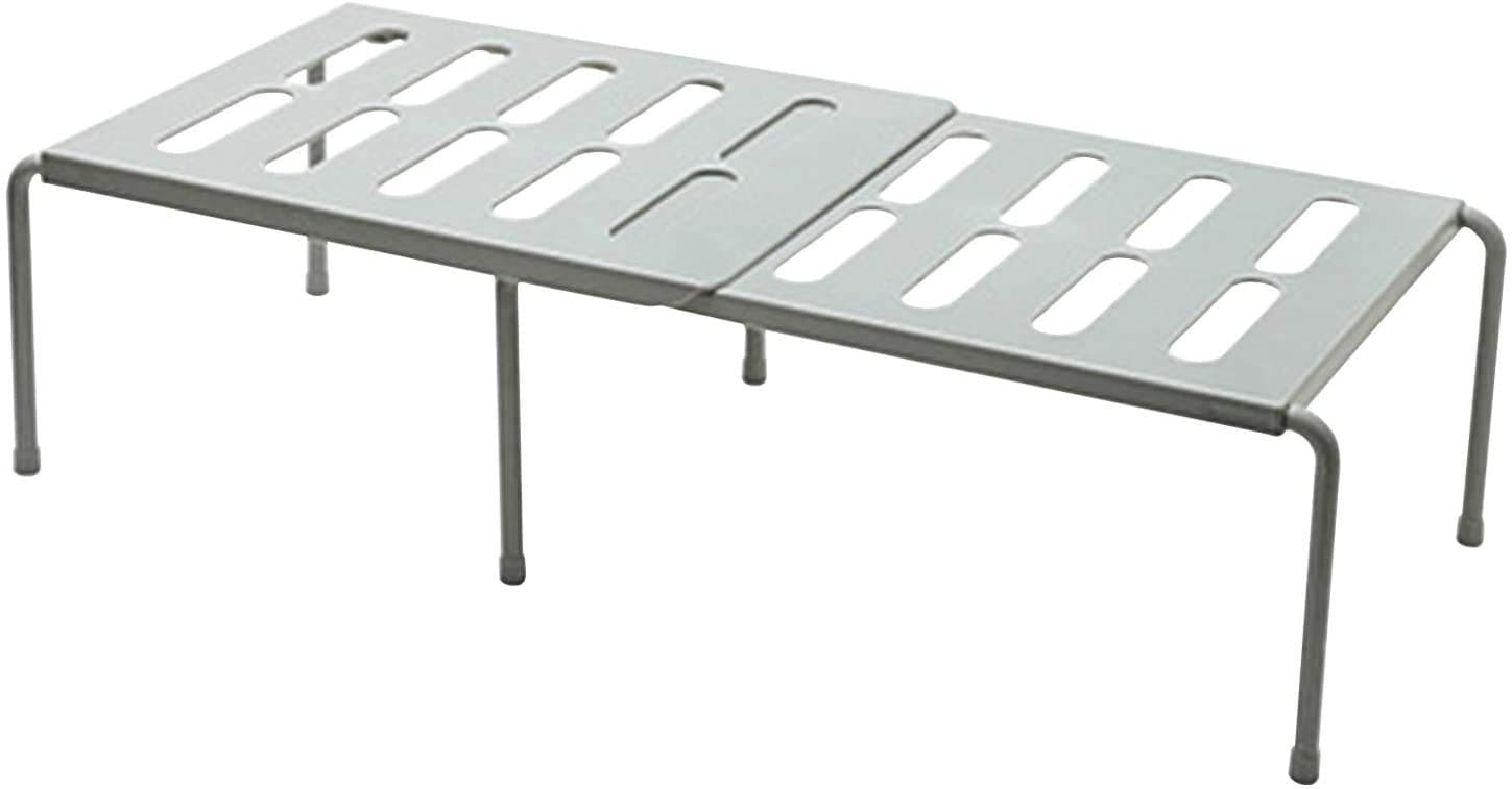 Rayking Cabinet Shelf,Cabinet Shelf Expandable Stackable Kitchen Cabinet Counter Shelf Storage Organizer Kitchen Cupboard Organizer for Tableware Seasoning(Grey)