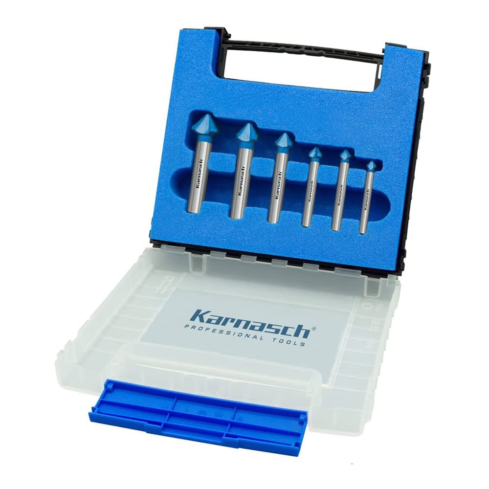 KARNASCH 201697 Countersunk HSS-XE/BLUE-TEC, 82°, 3-Surface Shank, 1/4", 5/16", 3/8", 1/2", 5/8", 3/4"