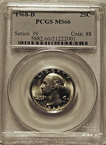MS 66 1968 D WASHINGTON QUARTER – PRISTINE EXAMPLE