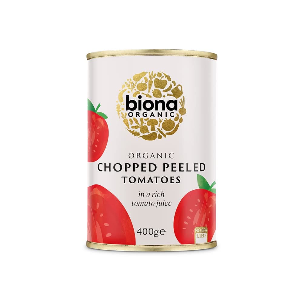 Organic Chopped Tomatoes 400 g (Pack of 12)