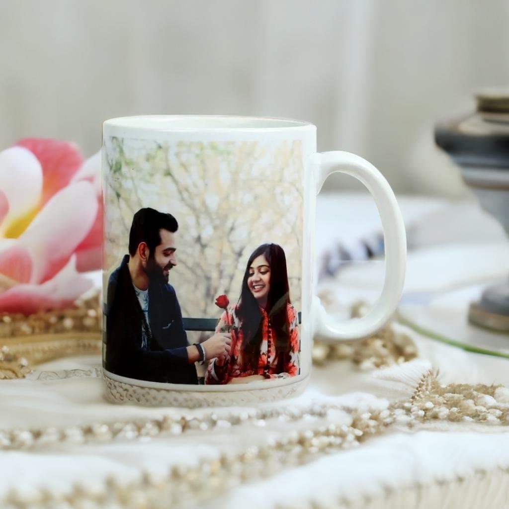 White Custom Photo Coffee Mug