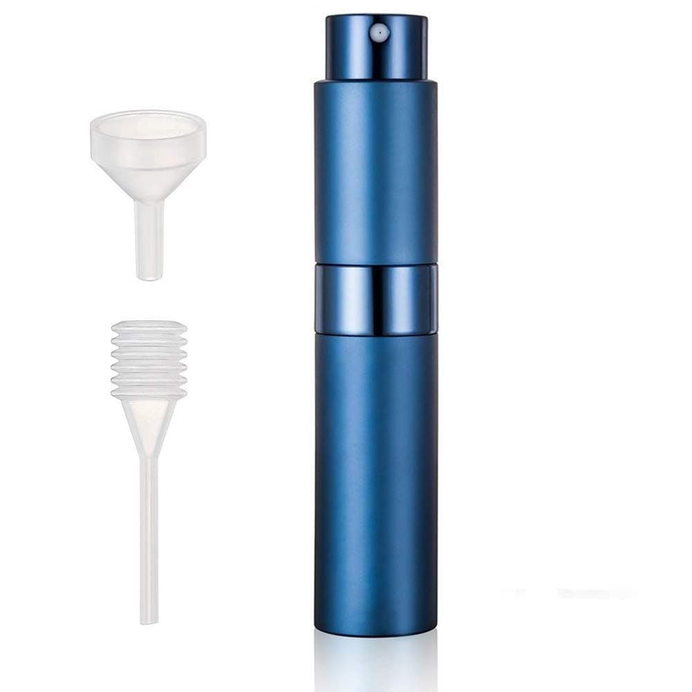 Perfume Atomiser 10ml Refillable Empty Spray Bottle Mini Aftershave Atomizer for Travel Handbag with Funnel and Pipette