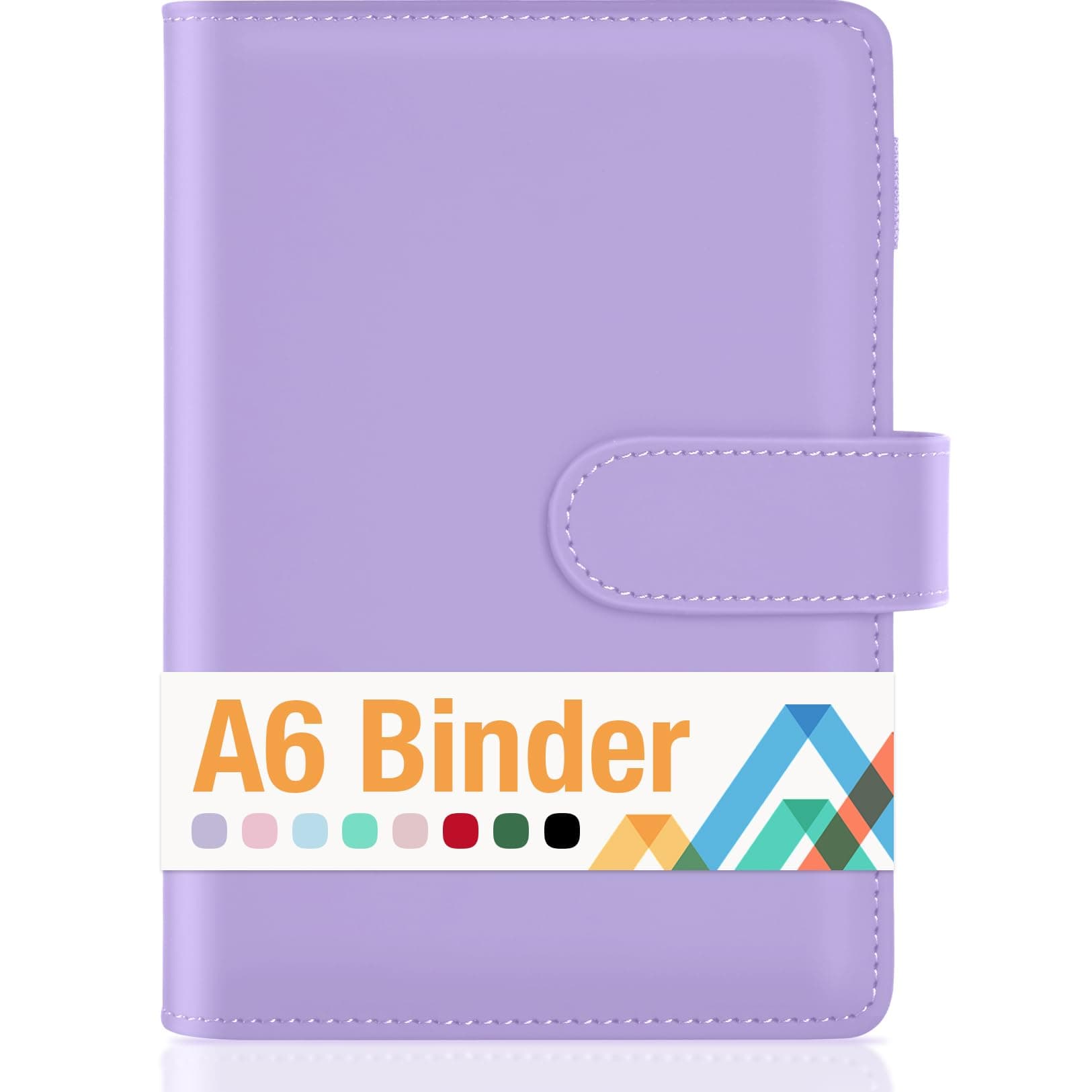 Sooez A6 Notebook Binder, 6 Ring Planner with Stylish Design, Loose Leaf Personal Organizer Binder Cover with Magnetic Buckle Closure, PU Leather Binders for Women with Macaron Colors,7.48"x5.2"