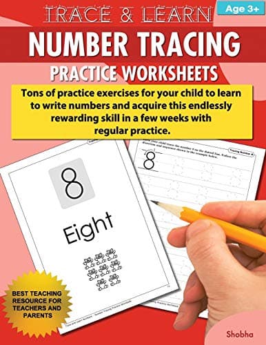 Trace & Learn Numbers Tracing Workbook Practice Worksheets: Daily Practice Guide for Pre-K Children