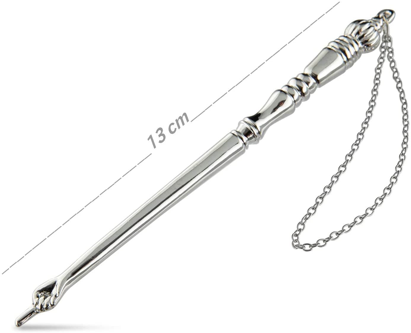 Torah/Book Pointer Yad Hand Pointer Silver Finish Great bar bat Mitzvah Gift 13cm with a 20cm Bead Charm (Old Version)