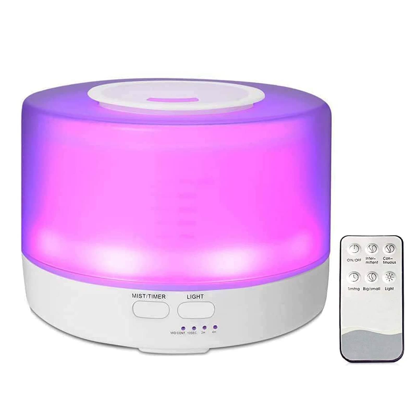 Upgraded Essential Oil Diffuser 500ml, Womdee Aromatherapy Diffuser with 7 Color Lights and 4 Timer, Cool Mist Humidifier with Auto Shut-off Function, Ultrasonic Oil Diffuser BPA-Free for Home Office