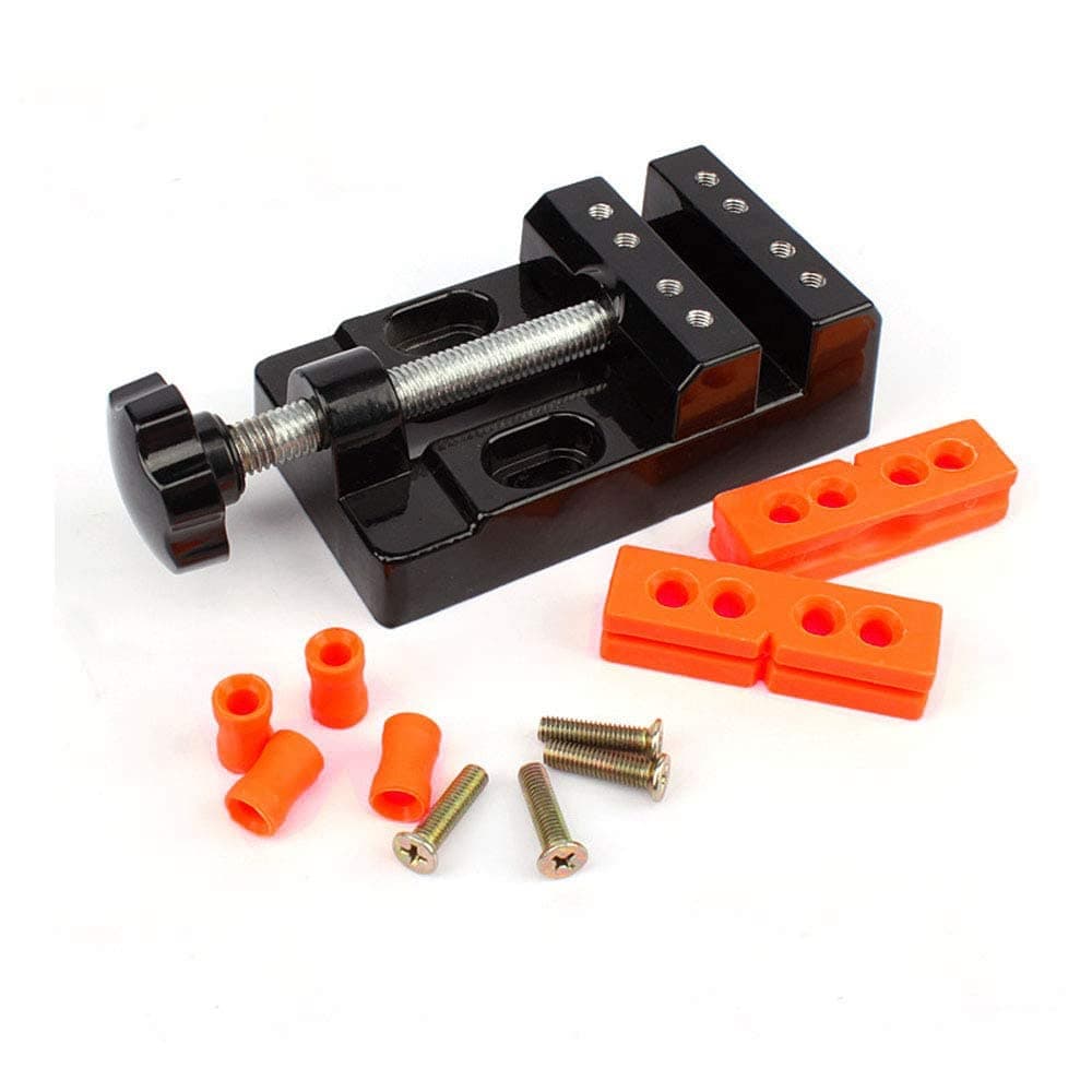 Mini Drill Press Vise Clamp Table Mechanic Machine Bench Vice for Jewelry Walnut Nuclear Watch Repairing Clip DIY Sculpture Grinding Craft Carving Bed Hand Tool