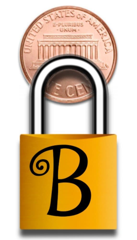 Customizable Mini Love Lock Charm Initial