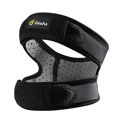 Patella Knee Strap, Adjustable Neoprene Knee Strap Tendonitis Support for Running, Jumper, Squats, Weight Lifting, Basketball, for Women and Men,12'' - 17''(Upgrade black)