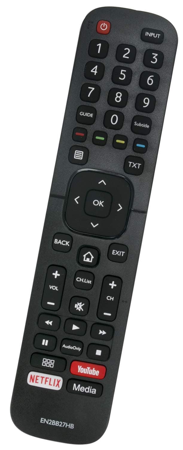ALLIMITY EN2BB27H B Remote Control Replace for Hisense TV with Media Youtube Netflix H32A5600 H39AE5500 H32A5600UK H43A5600 H65A6100 H43AE6030 H50A6100 H55A6100 H43A6100 H43AE5500 H39A5600UK