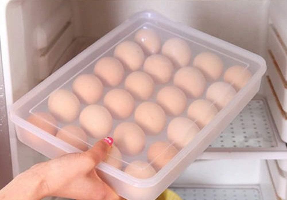 P M H Egg Tray for Fridge Egg Storage Container with Lid