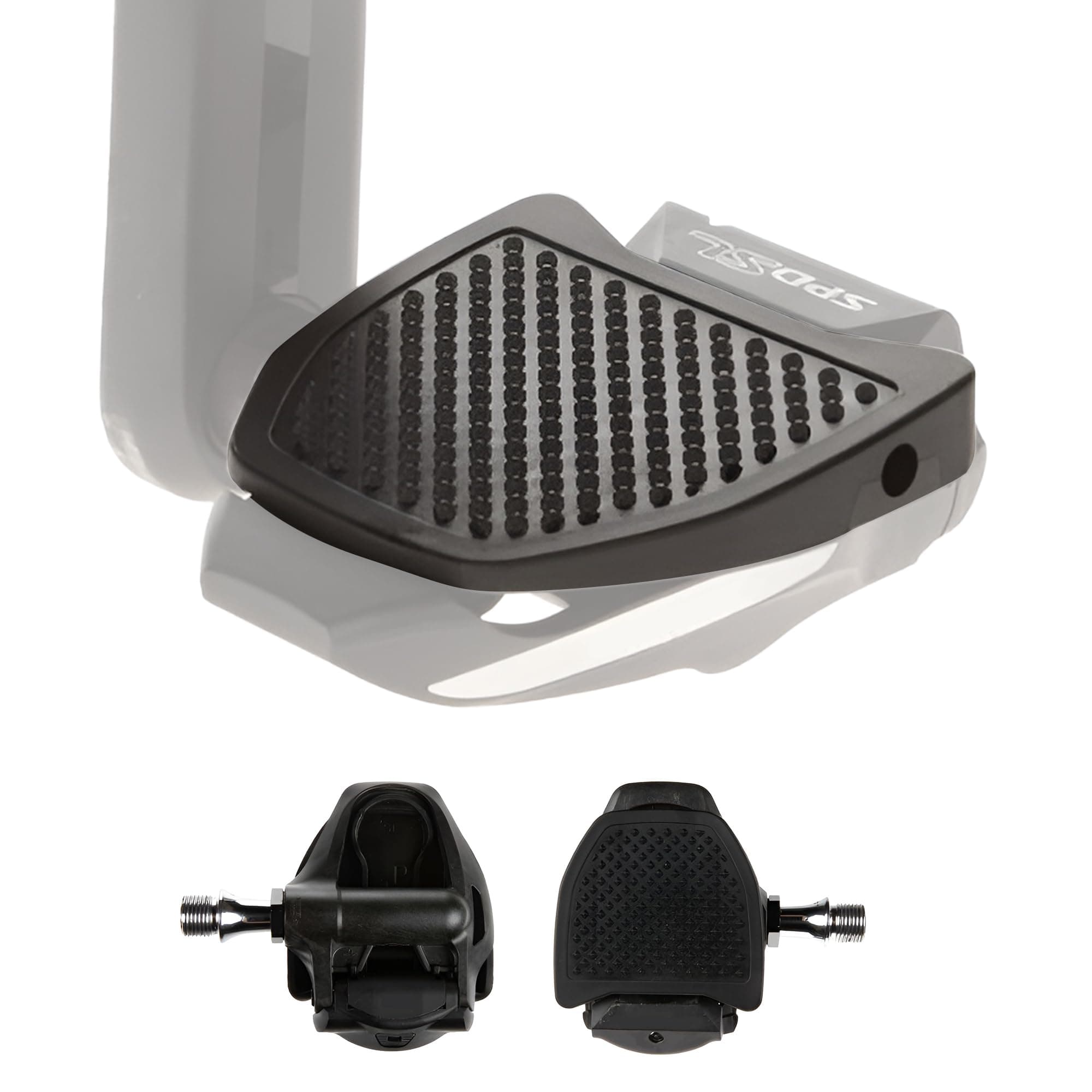 | SL | Adapter Compatible with Shimano SPD-SL Clipless Pedals | Converts Clipless into Flat Pedals | No Cleats Needed | Adding Grip and Comfort
