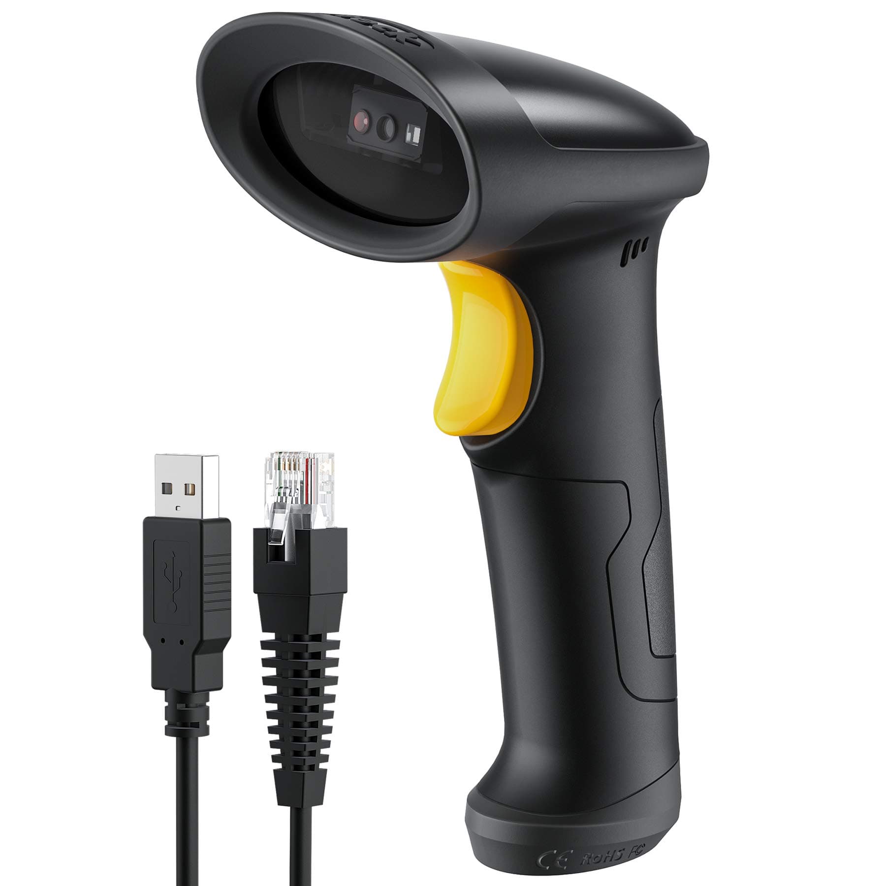 Inateck Barcode Scanner, 1D 2D USB Plug and Play, Read Barcode on Screen and GS1 Barcode, BCST-53