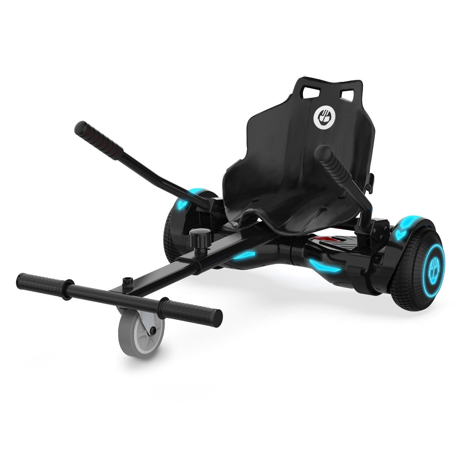 Gotrax Hoverboard Kart Seat Attachment Accessory for 6.5" 8" 8.5" 10" Self Balancing Scooter, Adjustable Frame Length and Handlebar Control Buggy Attachment, Hover Board Go Kart Accessory Kids Adults