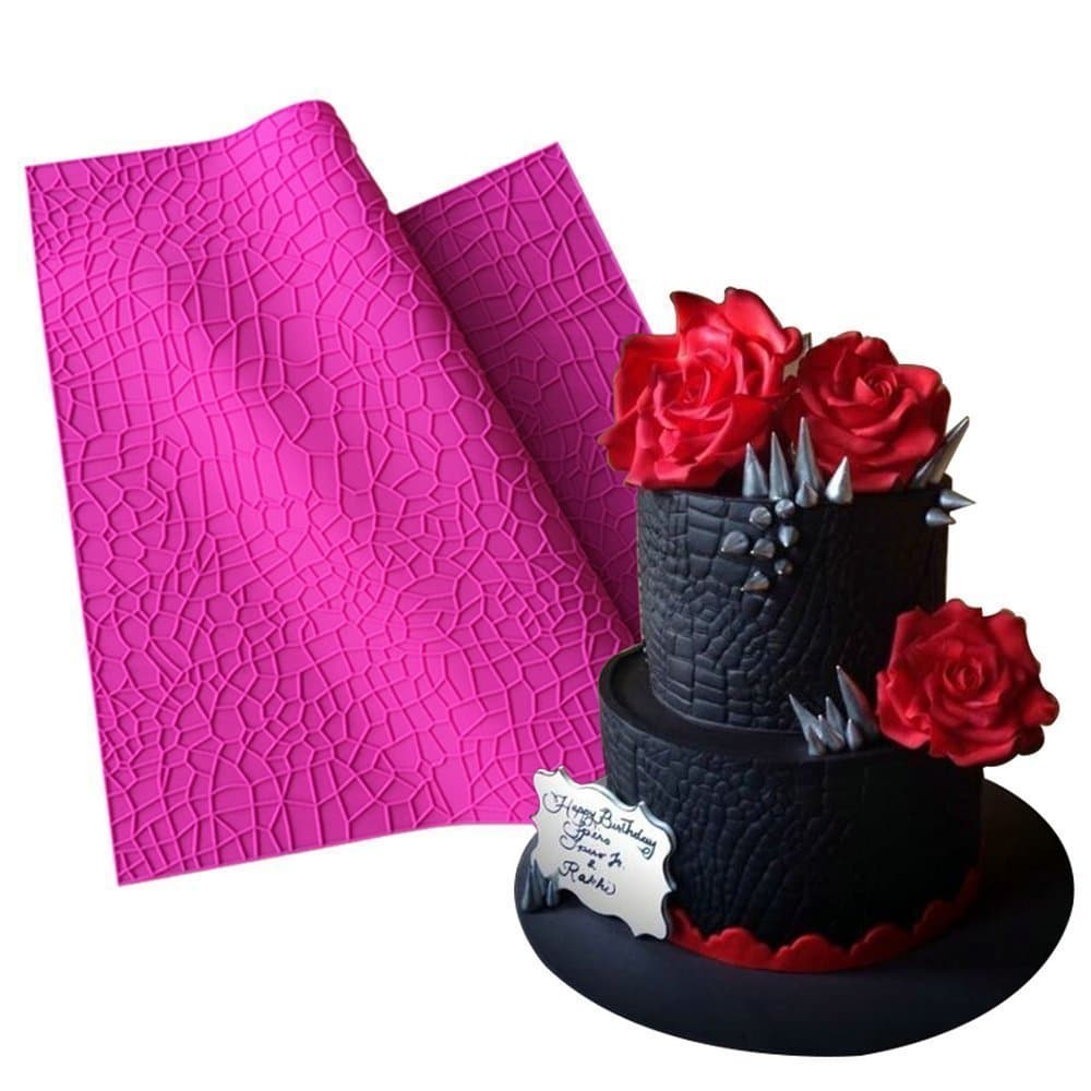 Large size alligator cake impression mat