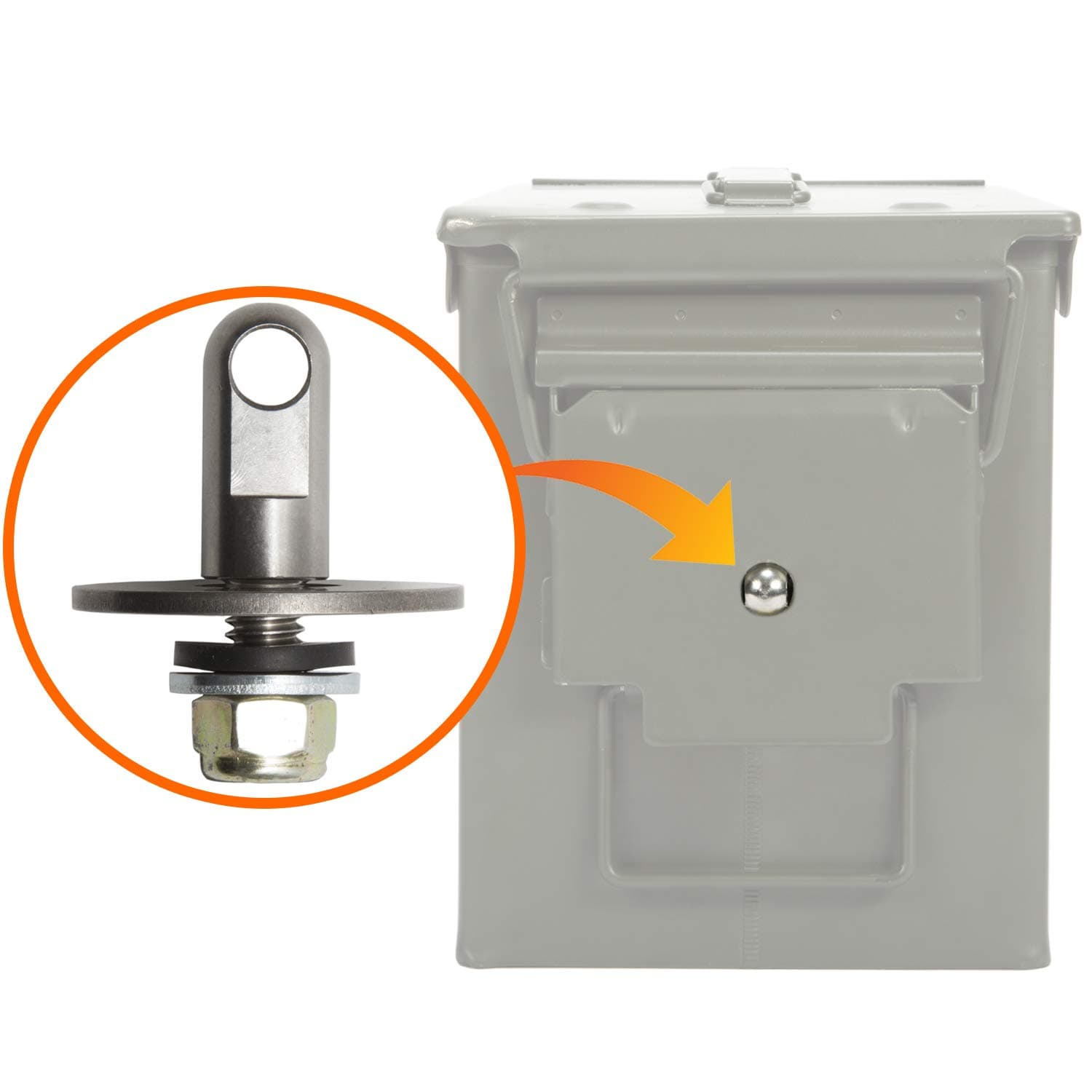 Tactical Overlord Ammo Box Locking Kit Storage Converter Hardware Kit for .50 Cal, Fat 50, 30 Cal, 20 mm, 40 mm Ammunition Cans Set of 2 Made in The USA