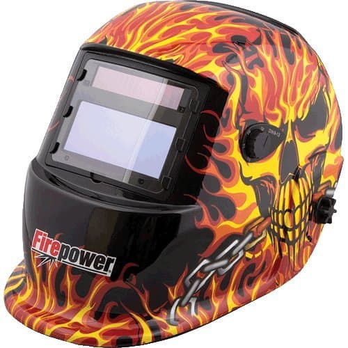 Adf Welding Helmet - Skull & Fire-2pack