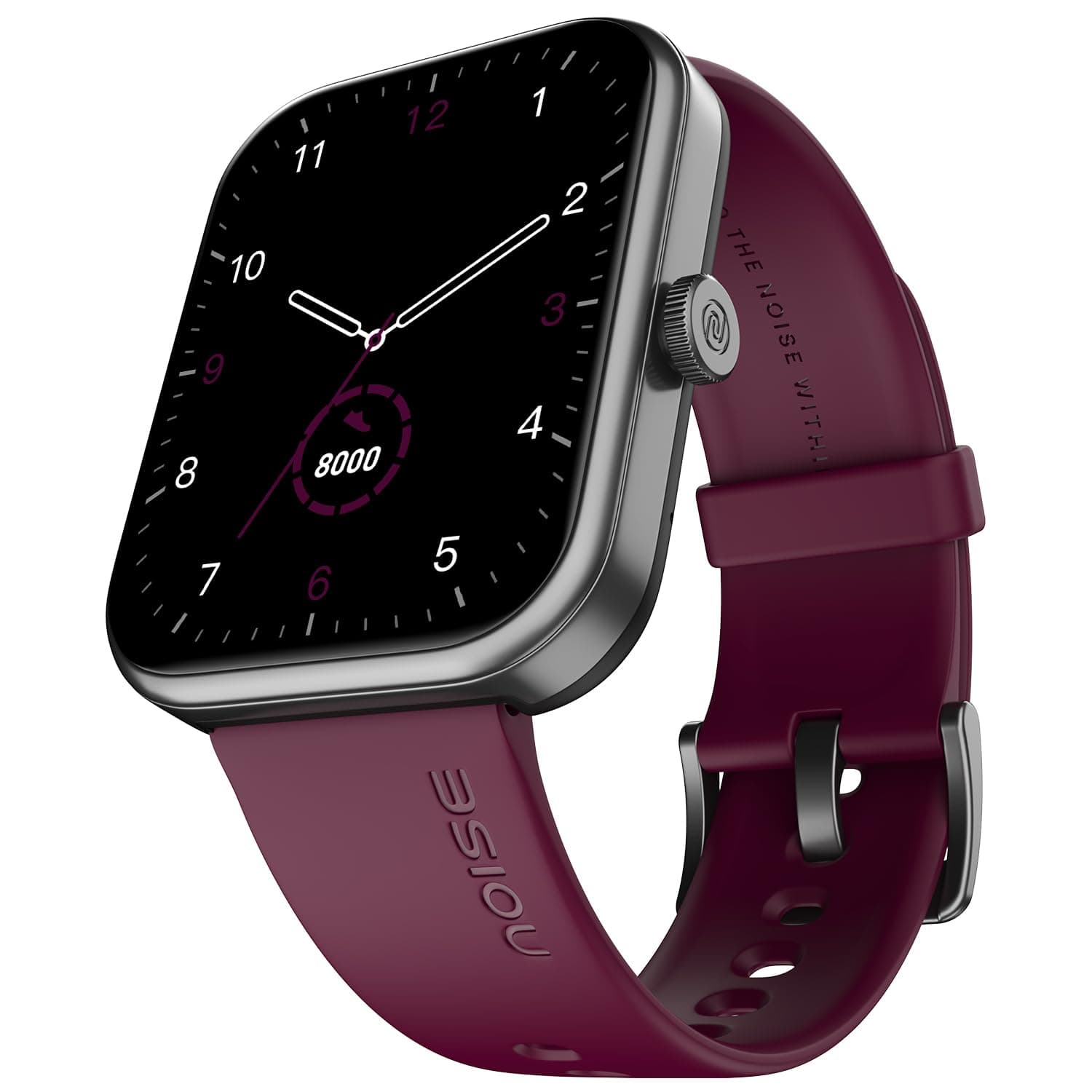Noise Pulse 2 Max 1.85" Display, Bluetooth Calling Smart Watch, 10 Days Battery, 550 NITS Brightness, Smart DND, 100 Sports Modes, 150+ Cloud-Based Watch Faces, for Men and Women (Deep Wine)