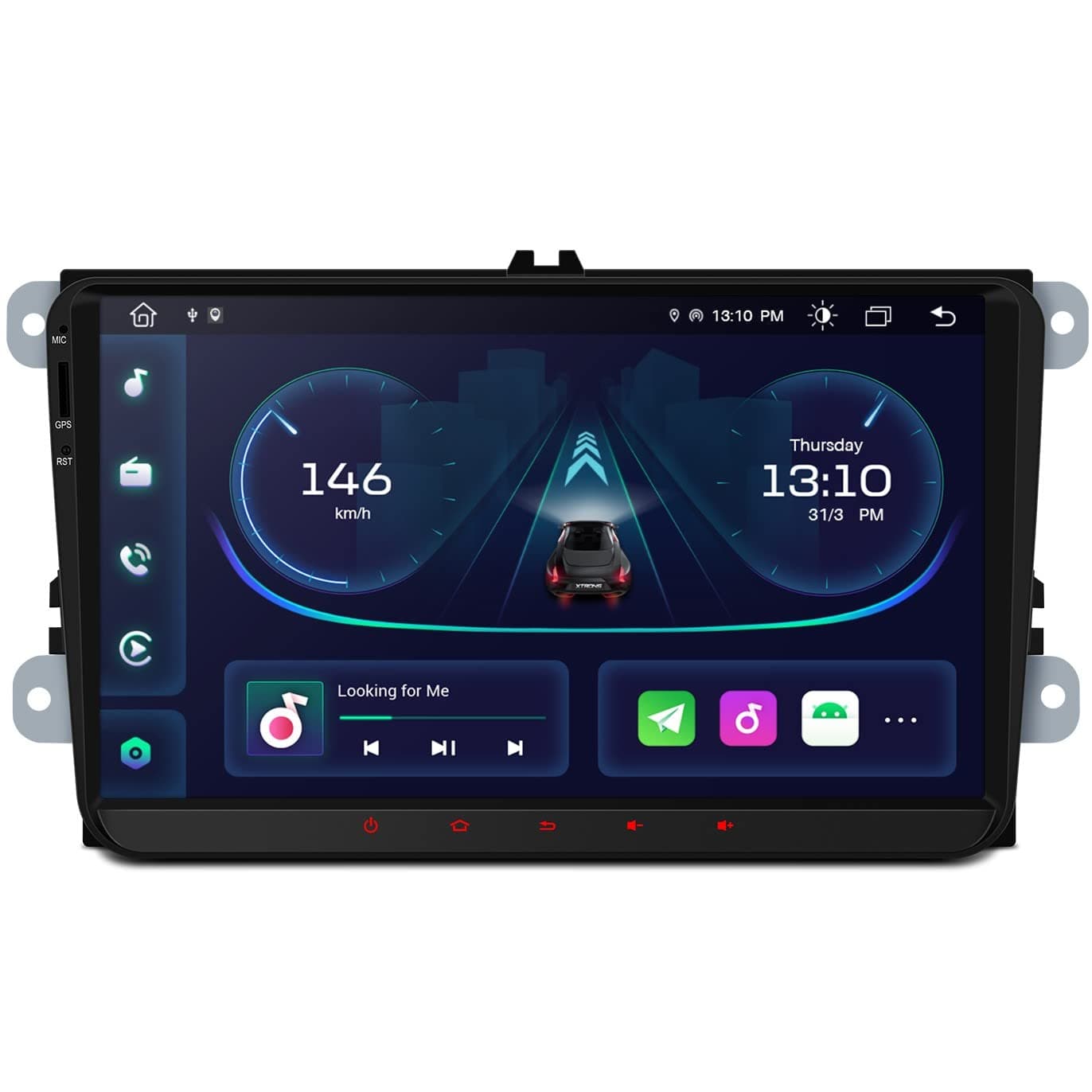 XTRONS Octa Core Android 11 Car Stereo Auto Player 9 Inch GPS Navigation Built-in CarAutoPlay DSP Dual UI RDS Radio A2DP Bluetooth Support AHD CAM WIFI TPMS DVR DAB+ for Volkswagen Golf SKODA Seat