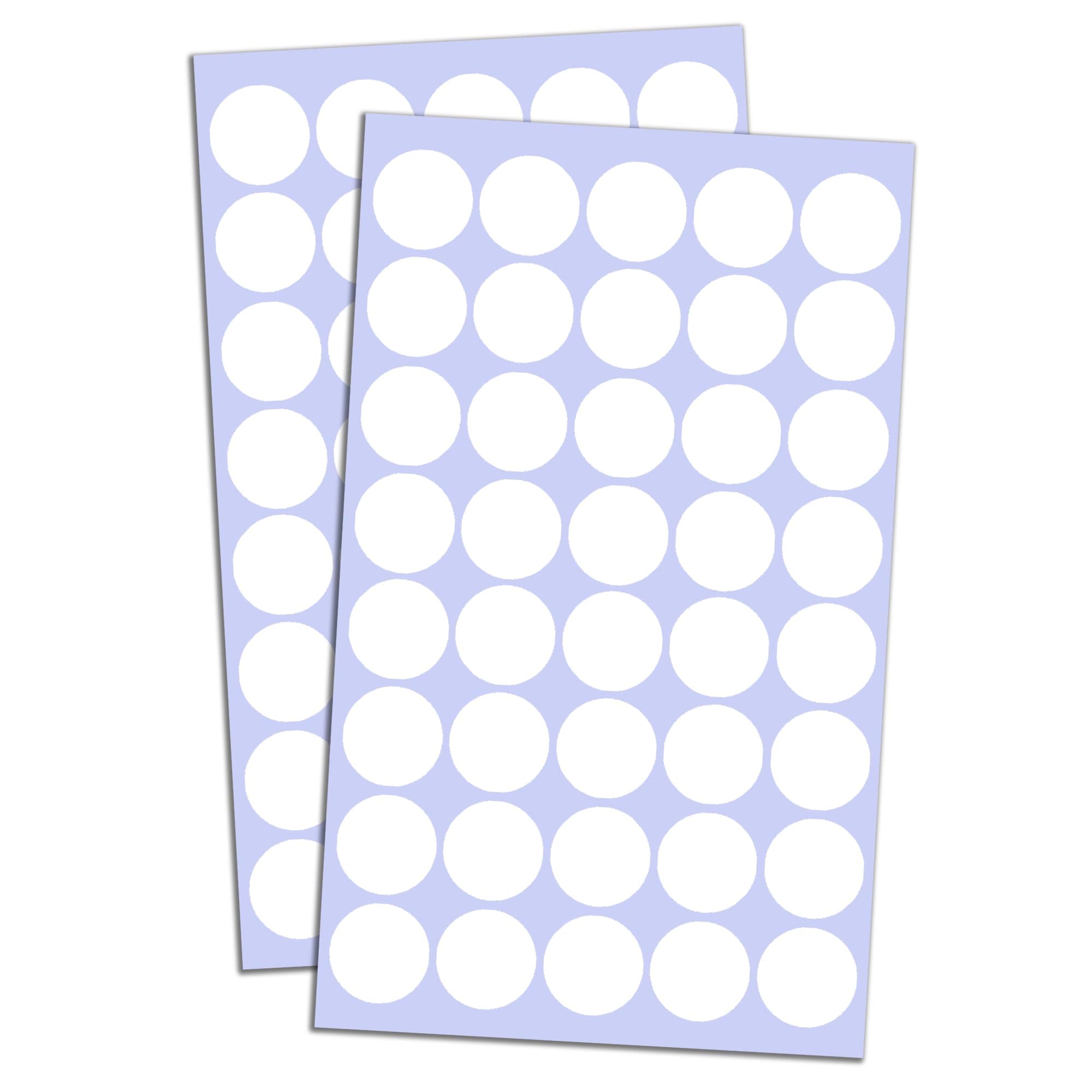 2000 Pack, 3/4" Round Colored Dot Stickers Circle Labels - White