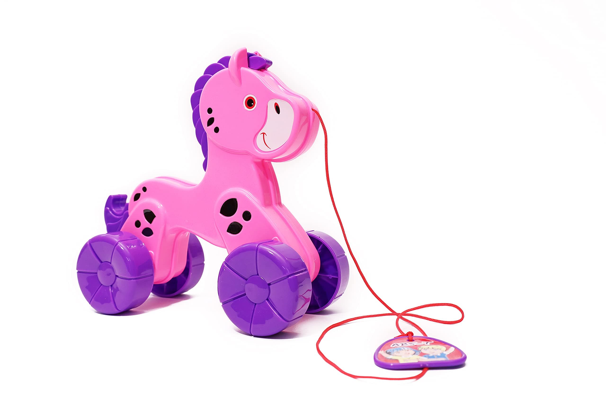 United Agencies Pull Along Pony, Multicolor